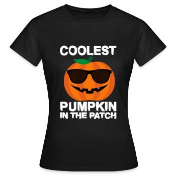Coolest Pumpkin in the Patch - Women's T-Shirt - black - Front - AI Model Female 172 dark (172cm)