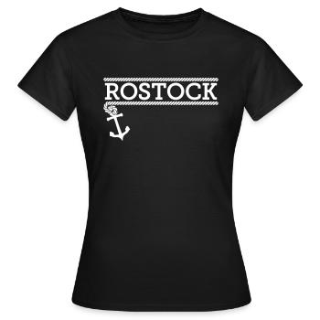 Rostock - T-shirt Femme - noir - Devant - AI Model Female 172 dark (172cm)
