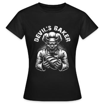 Le boulanger du diable - le diable comme boulanger - T-shirt Femme - noir - Devant - AI Model Female 172 dark (172cm)