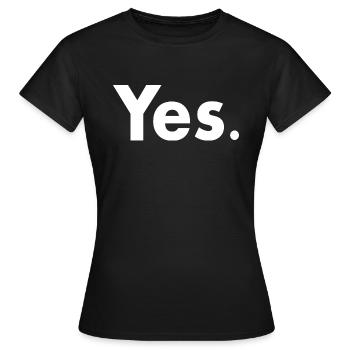 Yes - Frauen T-Shirt - Schwarz - Vorne - AI Model Female 172 dark (172cm)