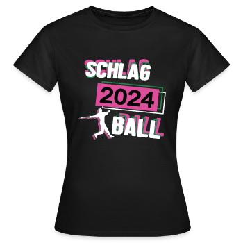 Schlagball 2024 Schlagballerin Schlagballspielerin - Frauen T-Shirt - Schwarz - Vorne - AI Model Female 172 dark (172cm)
