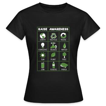 Recycle, Reuse, Reduce - Women's T-Shirt - black - Front - AI Model Female 172 dark (172cm)