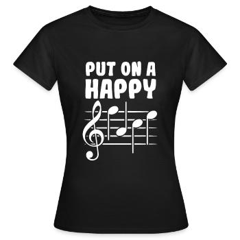 Put On A Happy Face - Women's T-Shirt - black - Front - AI Model Female 172 dark (172cm)