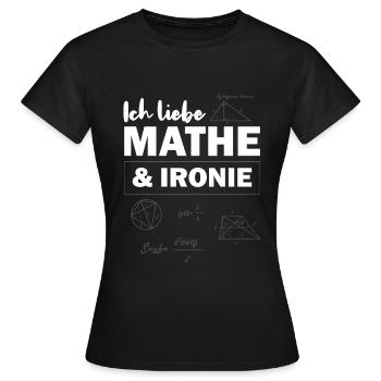 Ich liebe Mathe & Ironie - Frauen T-Shirt - Schwarz - Vorne - AI Model Female 172 dark (172cm)