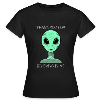 Merci d'avoir cru en moi - T-shirt Femme - noir - Devant - AI Model Female 172 dark (172cm)