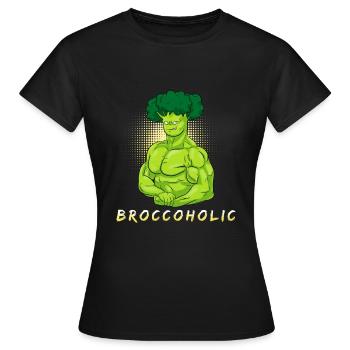 Brocoli végétalien brocoli - T-shirt Femme - noir - Devant - AI Model Female 172 dark (172cm)