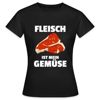 Fleisch Ist Mein Gemüse Fleischesser - Frauen T-Shirt - Schwarz - Vorne - AI Model Female 172 dark (172cm)
