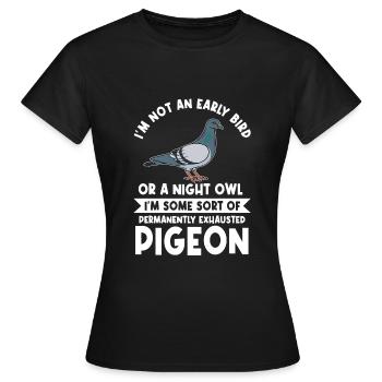 Je ne suis pas un lève-tôt ou un oiseau de nuit - T-shirt Femme - noir - Devant - AI Model Female 172 dark (172cm)