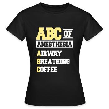 ABC de l’anesthésie - T-shirt Femme - noir - Devant - AI Model Female 172 dark (172cm)