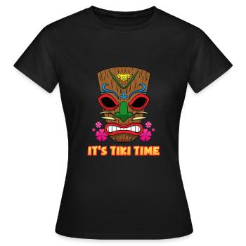 C’est Tiki Time Party Vacation Hawaii - T-shirt Femme - noir - Devant - AI Model Female 172 dark (172cm)
