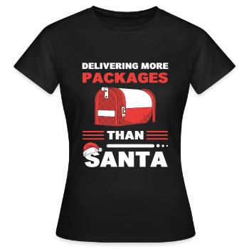 Mehr Pakete liefern Kurier und Bote - Frauen T-Shirt - Schwarz - Vorne - AI Model Female 172 dark (172cm)