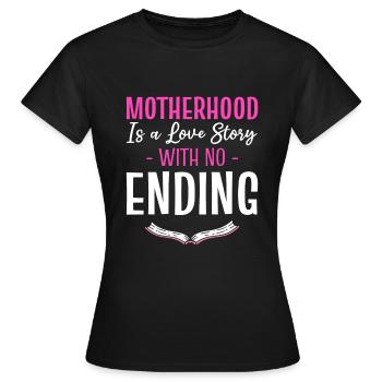 Maternité Mère engagée - T-shirt Femme - noir - Devant - AI Model Female 172 dark (172cm)