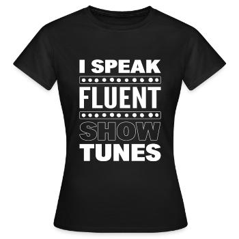 Broadway -Musical Schauspieler oder Darsteller - Frauen T-Shirt - Schwarz - Vorne - AI Model Female 172 dark (172cm)