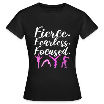 Furchtloser Turner Gymnastiklehrer - Frauen T-Shirt - Schwarz - Vorne - AI Model Female 172 dark (172cm)