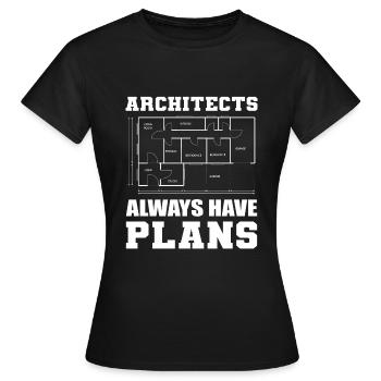 Architecture drôle Architecture commerciale - T-shirt Femme - noir - Devant - AI Model Female 172 dark (172cm)