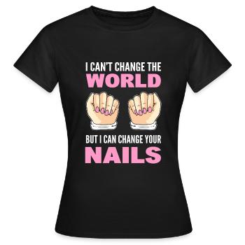 Nail beauty salon manicure - Women's T-Shirt - black - Front - AI Model Female 172 dark (172cm)