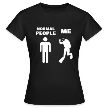 Plongée en apnée - T-shirt Femme - noir - Devant - AI Model Female 172 dark (172cm)