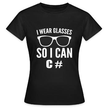 Lustiger Computerprogrammierer Computerfreak - Frauen T-Shirt - Schwarz - Vorne - AI Model Female 172 dark (172cm)