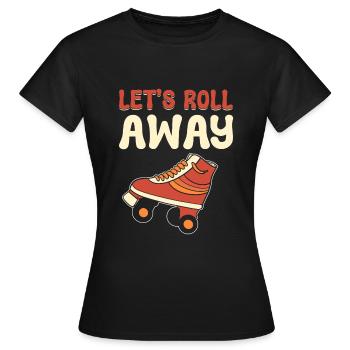 Mignon compagnon de patinoire de patin à roulettes - T-shirt Femme - noir - Devant - AI Model Female 172 dark (172cm)
