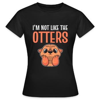 Funny Otter Comedian - Women's T-Shirt - black - Front - AI Model Female 172 dark (172cm)