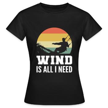 Kitesurfing & Kiteboarding Kitesurfer - Frauen T-Shirt - Schwarz - Vorne - AI Model Female 172 dark (172cm)