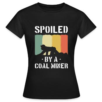 Frau von Minenarbeiter Ehepartner - Frauen T-Shirt - Schwarz - Vorne - AI Model Female 172 dark (172cm)