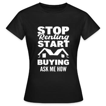 Immobilienleben Agent - Frauen T-Shirt - Schwarz - Vorne - AI Model Female 172 dark (172cm)