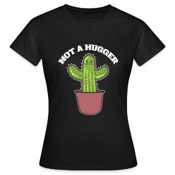Pas un solitaire câlin - T-shirt Femme - noir - Devant - AI Model Female 172 dark (172cm)