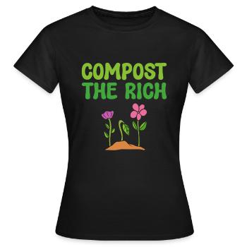 Compost The Rich Green Activist - Women's T-Shirt - black - Front - AI Model Female 172 dark (172cm)
