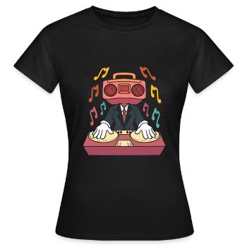 DJ Musik Discjockey - Frauen T-Shirt - Schwarz - Vorne - AI Model Female 172 dark (172cm)