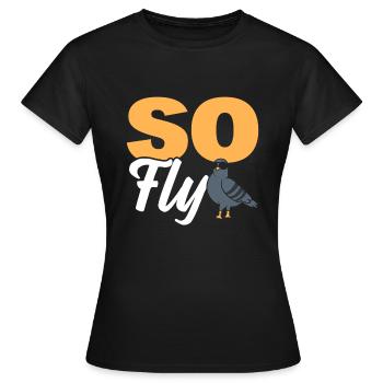 So Fly Ornithologe - Frauen T-Shirt - Schwarz - Vorne - AI Model Female 172 dark (172cm)