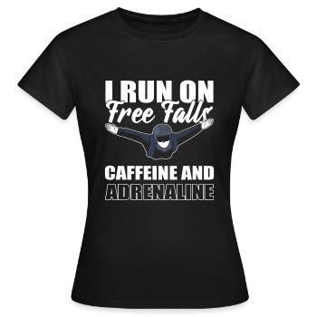 Fallschirmspringen Fallschirmspringer - Frauen T-Shirt - Schwarz - Vorne - AI Model Female 172 dark (172cm)