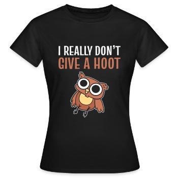 Eulen Wortspiele Wildtierbiologe - Frauen T-Shirt - Schwarz - Vorne - AI Model Female 172 dark (172cm)