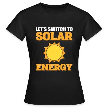 Solarenergie Energie Solarenergie -Inventar - Frauen T-Shirt - Schwarz - Vorne - AI Model Female 172 dark (172cm)