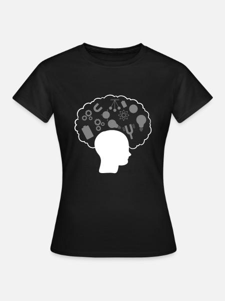 Physik Gehirn Wissenschaftsprofessor - Frauen T-Shirt - Schwarz