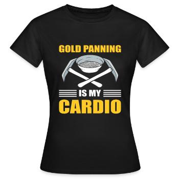Goldmine Minenarbeiter - Frauen T-Shirt - Schwarz - Vorne - AI Model Female 172 dark (172cm)