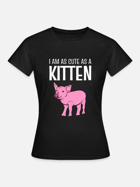 Schweinliebhaber Veganer Aktivist - Frauen T-Shirt - Schwarz