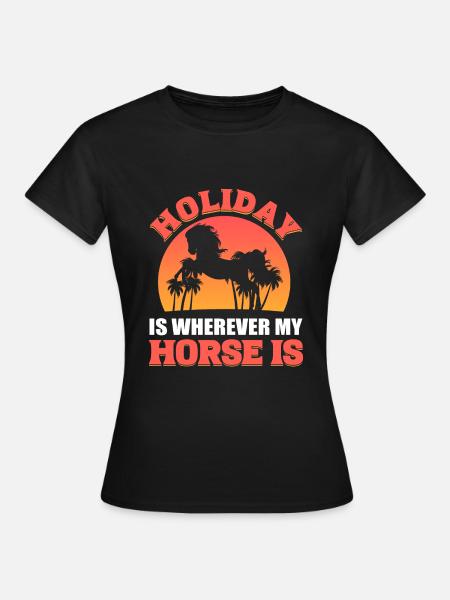 Pferdeliebhaber Reitlehrer - Frauen T-Shirt - Schwarz