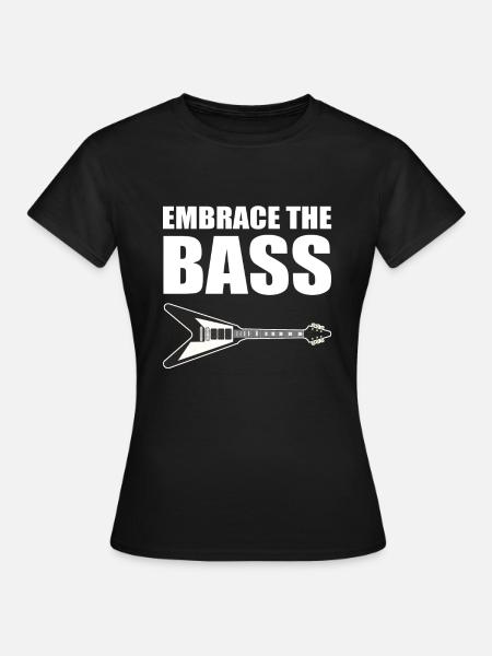 Lustiger Bassgitarrist Gitarrenlehrer - Frauen T-Shirt - Schwarz