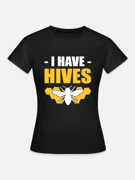 Honigbienenstock Imker - Frauen T-Shirt - Schwarz