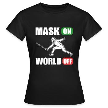 Fechten Kampfsport Schwertkämpfer - Frauen T-Shirt - Schwarz - Vorne - AI Model Female 172 dark (172cm)