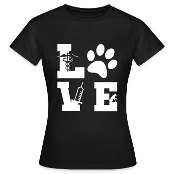 Tierliebhaber Veterinärassistent - Frauen T-Shirt - Schwarz - Vorne - AI Model Female 172 dark (172cm)