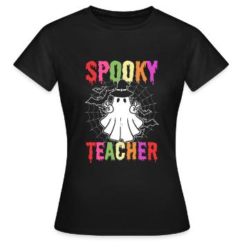 Spooky Teacher Vorschullehrer - Frauen T-Shirt - Schwarz - Vorne - AI Model Female 172 dark (172cm)