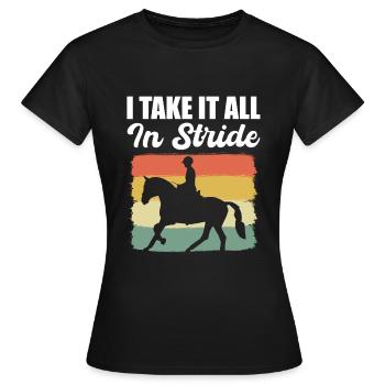 Pferderennen Reiter - Frauen T-Shirt - Schwarz - Vorne - AI Model Female 172 dark (172cm)