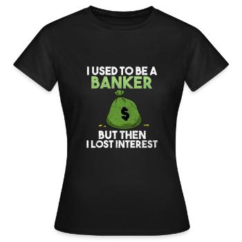 Lustiger Banker Bank-Manager - Frauen T-Shirt - Schwarz - Vorne - AI Model Female 172 dark (172cm)