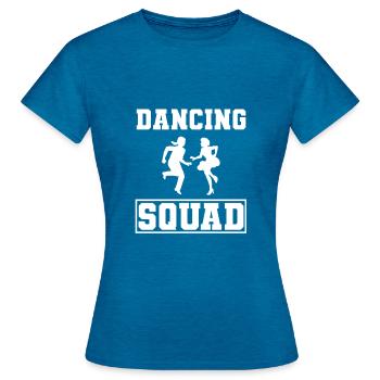 Tänzer Tanzlehrer - Frauen T-Shirt - Antikblaues Saphir meliert - Vorne - AI Model Female 172 dark (172cm)