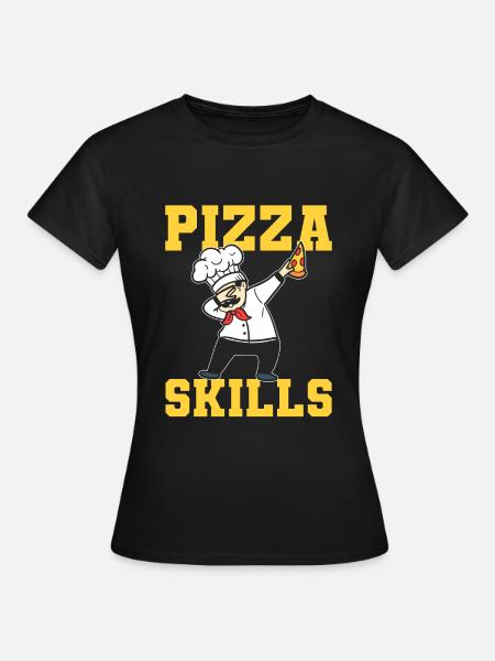 Pizza Skills Pizzabäcker - Frauen T-Shirt - Schwarz