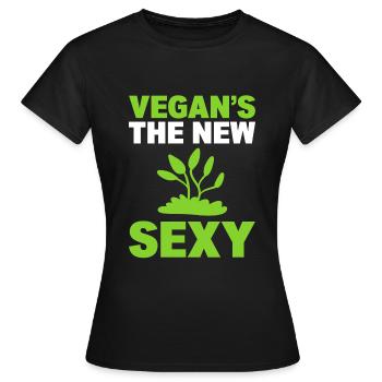 Lustige Veganer Vegan Aktivist - Frauen T-Shirt - Schwarz - Vorne - AI Model Female 172 dark (172cm)