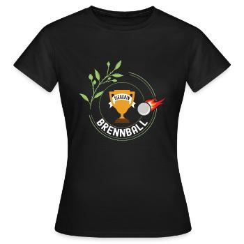 Brennball Siegerin Gewinner Turnier Meisterschaft - Frauen T-Shirt - Schwarz - Vorne - AI Model Female 172 dark (172cm)