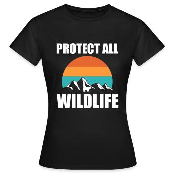 Tierliebhaber Wildtierarbeiter - Frauen T-Shirt - Schwarz - Vorne - AI Model Female 172 dark (172cm)
